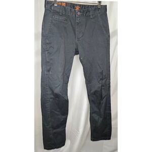 Dockers Mens Alpha Khaki Pants Charcoal Gray Slim Tapered Utility Workwear 32x29